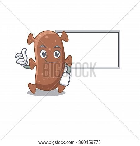 Humorous Actinomyces Israelii Cartoon Design Thumbs Up Bring A White Board