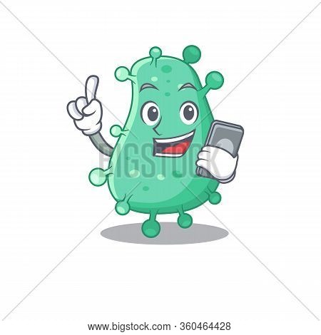 Agrobacterium Tumefaciens Cartoon Character Speaking On Phone