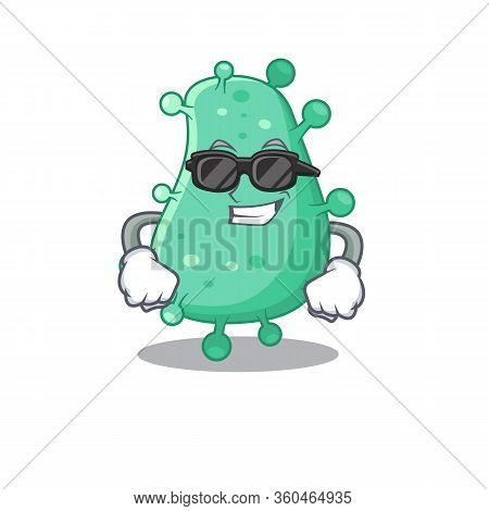 Cool Agrobacterium Tumefaciens Cartoon Character Wearing Expensive Black Glasses