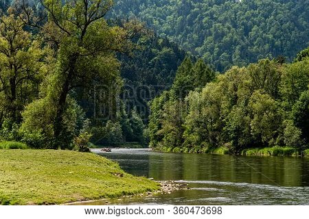 Floating Along Dunajec River In Pieniny National Park, Poland, Dunajec River - Popular Tourist Spot 