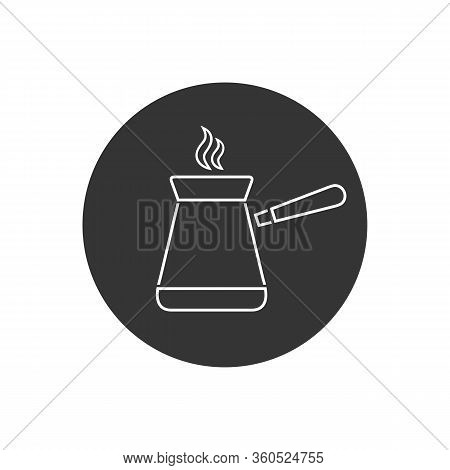 Jezve Turkish Coffe Pot Line Icon. Vector