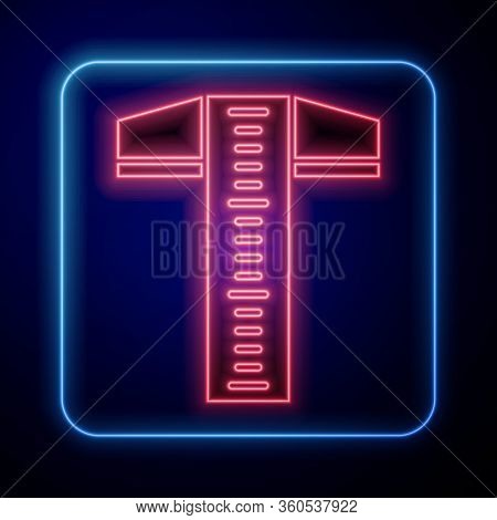 Glowing Neon T Square Vector Photo Free Trial Bigstock