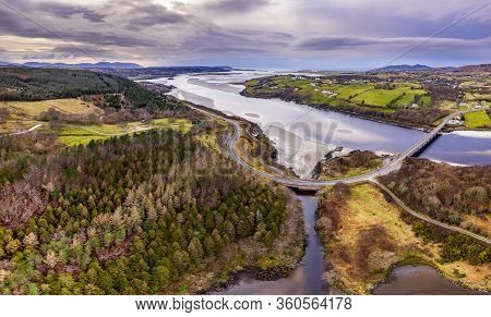 The Bridge To Lettermacaward In County Donegal - Ireland.