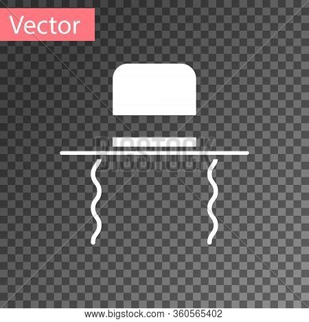 White Orthodox Jewish Hat With Sidelocks Icon Isolated On Transparent Background. Jewish Men In The 