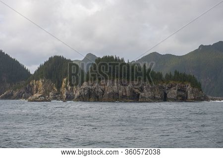 Glacier Mountain On Resurrenction Bay Near Kenai Fjords National Park, Alaska Ak, Usa.