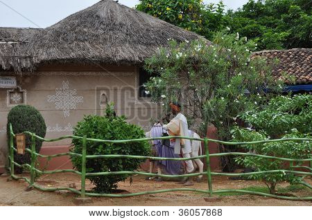 Shilparamam arts and crafts village in Hyderabad, India