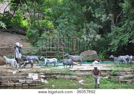 Shilparamam arts and crafts village in Hyderabad, India