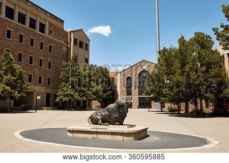 Boulder, Colorado - July 11th, 2019:  Exterior Of Folsom Stadium, Home Of The Cu Buffs, At The Unive