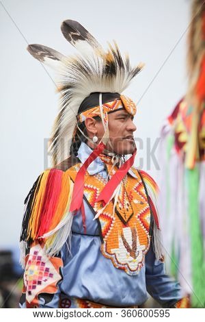 Festival Indian Native  Pow Wow In Brooklyn New York City