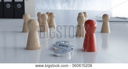 Two Conflicting Conflict Parties With Paragraph Symbol Symbolizing Conflict Law Justice 3d Render Il