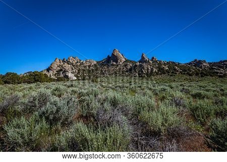 View From The Mirror Lake Scenic Byway Near Bald Mountain Pass In The Uinta Mountain Range Of Utah.