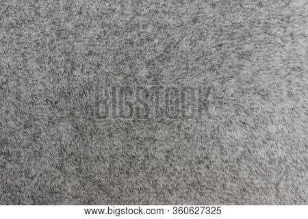 Background Gray Wool Blanket Or Felt, Close-up