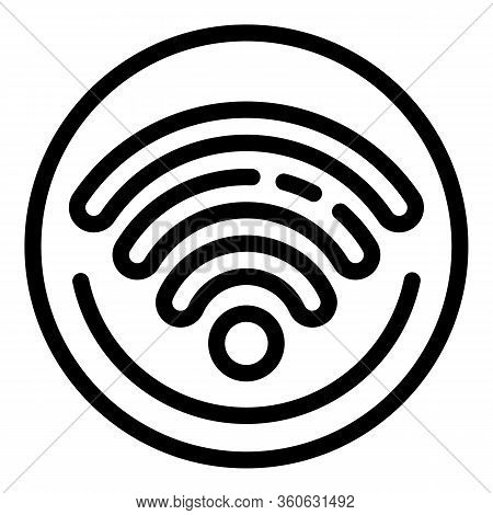 Wirelles Connecting Icon. Outline Wirelles Connecting Vector Icon For Web Design Isolated On White B