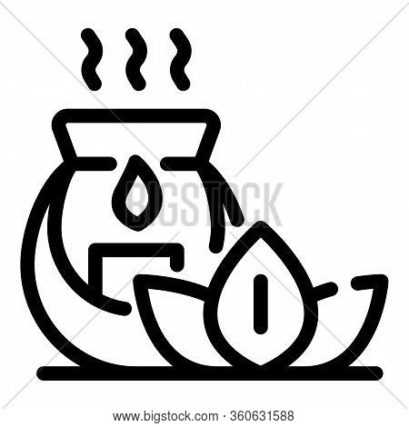 Spa Lotos Icon. Outline Spa Lotos Vector Icon For Web Design Isolated On White Background