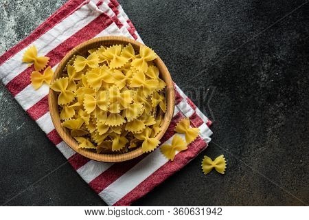 Uncooked Italian Pasta Concept