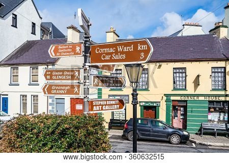 Ardara, County Donegal , Ireland - March 13 2020 : Ardara Town Is Still Busy During The Corona Outbr