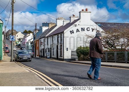 Ardara, County Donegal , Ireland - March 13 2020 : Ardara Town Is Still Busy During The Corona Outbr