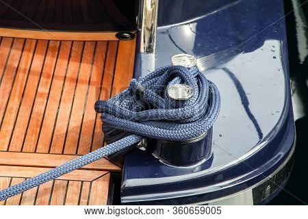 Detail Views From A Sailing Yacht In A Harbor