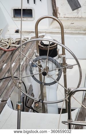 Detail Views From A Sailing Yacht In A Harbor