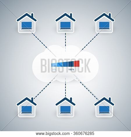 Increasing Number Of People Work At Home And Make Social Connections Through The Internet Only - Hom