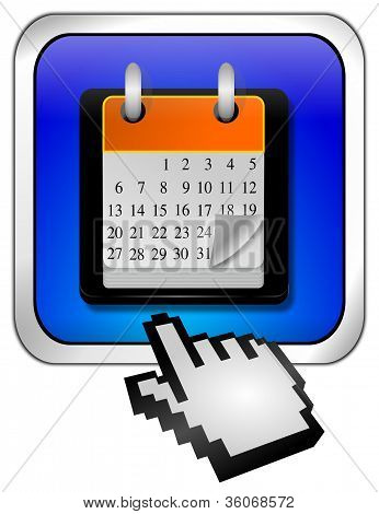 Kalender-knappen med markören