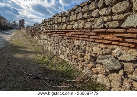 A Huge Roman Wall Of Thermals, Built By Emperor Diocletian In The 3-4th Century, Preserved In This C