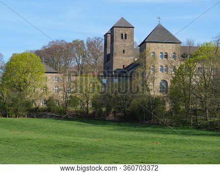 sunny day in the baumberge in germany