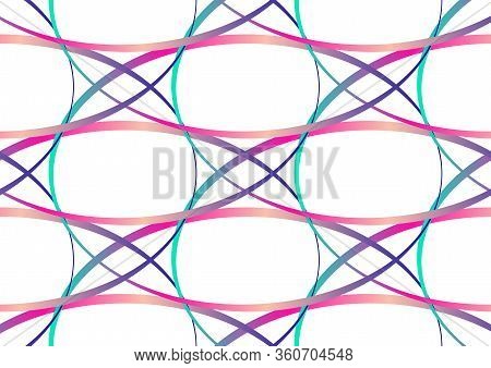 Seamless Pattern With Geometric Lines. Vector Illustration. Simple Shapes With A Gradient.