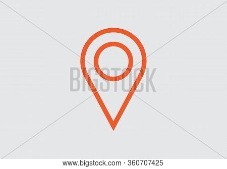 Save Download Preview Line Art Location Pin Icon Vector On White Background
