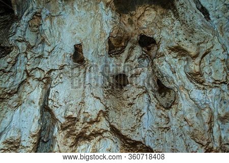 Wall In Veterans Cave, Dug In The Left Bank Of The Danube, At Cazanele Mari, In The Ciucaru Mare Mou