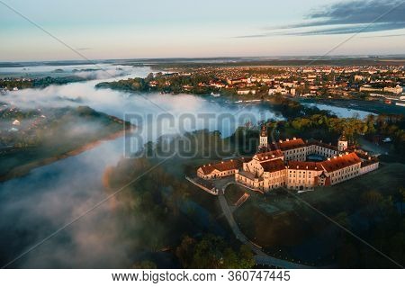 Nesvizh Castle Is A Residential Castle Of The Radziwill Family In Nesvizh, Belarus, Beautiful View I