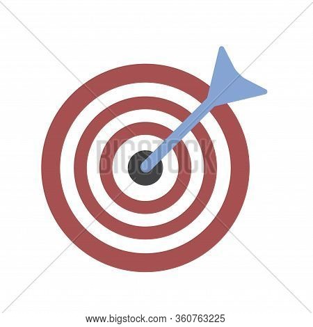 Target Icon On White Background. Vector Illustration In Trendy Flat Style. Eps 10