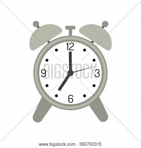 Clock On White Background. Vector Illustration In Trendy Flat Style. Esp 10.