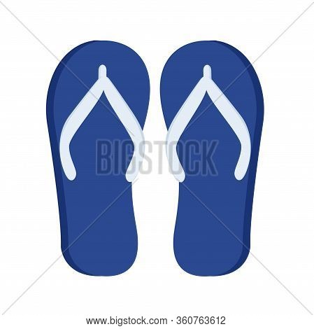 Flip Flops On White Background. Vector Illustration. Eps 10.