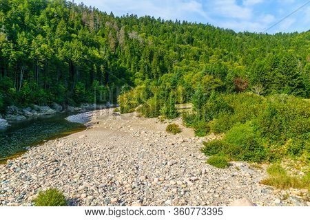 View Of The Big Salmon River, In Fundy Trail Parkway Park, New Brunswick, Canada