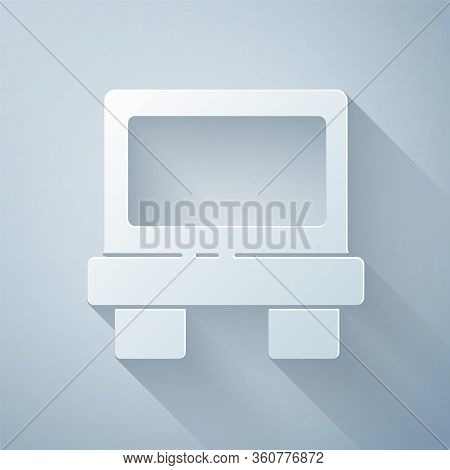 Paper Cut Fuse Of Electrical Protection Component Icon Isolated On Grey Background. Melting Breaking