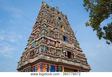 Traditional Hindu Temple Kidangamparambu Sree Bhuvaneswari In India In Allapuzha (allepi) Kerala. A 