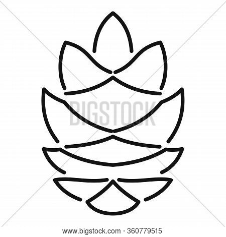Garden Pine Corn Icon. Outline Garden Pine Corn Vector Icon For Web Design Isolated On White Backgro