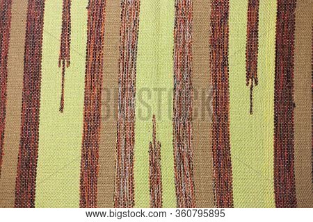 Fabric Texture. Background From Multi-colored Fabric. Thread Of All Colors. Template For Design. A B