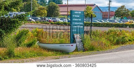 Bellingham, Washington - July 8, 2019: Located On Bellingham Bay With Mount Baker As Its Backdrop, B