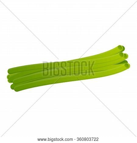 Stalk Green Beans Icon. Cartoon Of Stalk Green Beans Vector Icon For Web Design Isolated On White Ba
