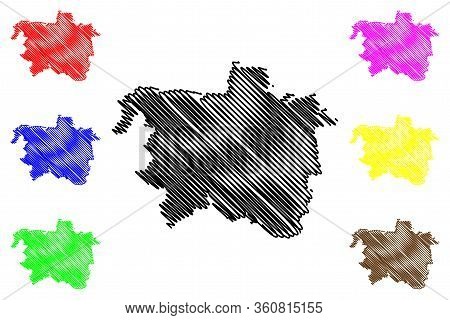 Hanover City (federal Republic Of Germany, Lower Saxony) Map Vector Illustration, Scribble Sketch Ci