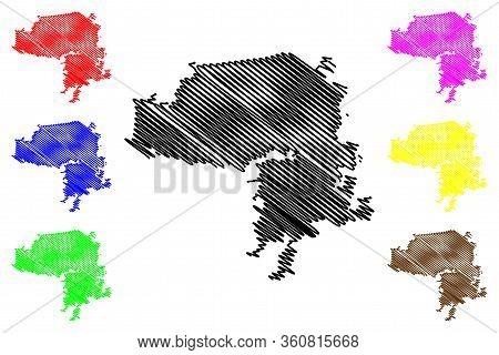 Kazan City (russian Federation, Russia) Map Vector Illustration, Scribble Sketch City Of Kazan Map