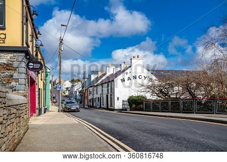 Ardara, County Donegal , Ireland - March 13 2020 : Ardara Town Is Still Busy During The Corona Outbr
