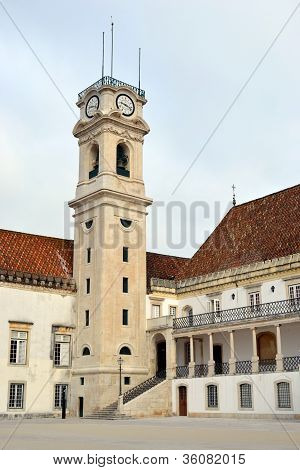 The Clock Tower At Coimbra University