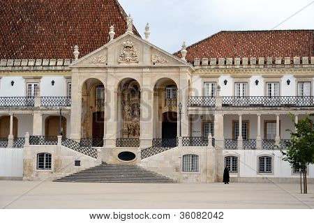Facade Of The Main Building Of The Coimbra University