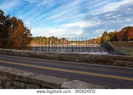 A Beautiful Morning Of Autumn In Framingham Massachusetts