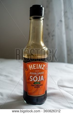 Torrevieja, Valenciana, Spain - Apr 12 2020 : Bottle Of Heinz Asian Soja Sauce