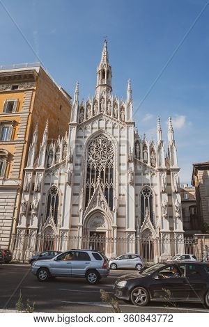 Rome, Italy - 28 October, 2019: Chiesa Del Sacro Cuore Del Suffragio
