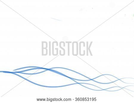 Background, Abstract. Wavy Lines On A White Background.. Color: Turquoise, Blue, Pale Blue. Empty Sp